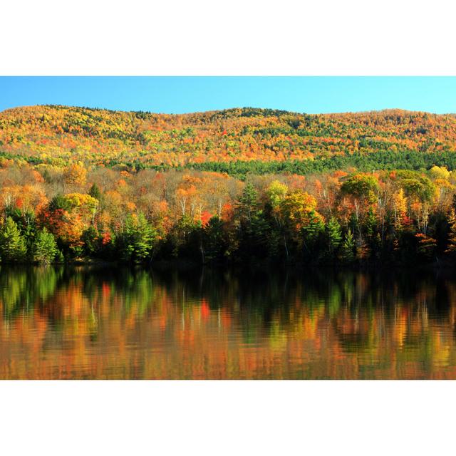 Fall Reflection In Connecticut River by Jeremy Edwards - Wrapped Canvas Art Prints ClassicLiving Size: 81cm H x 122cm W x 3.8cm D on Productcaster.