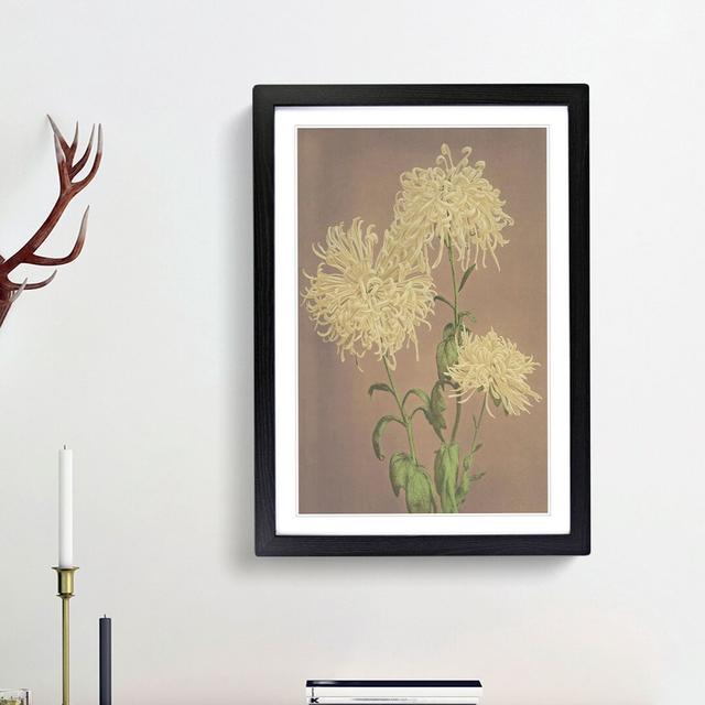 Yellow Chrysanthemums by Ogawa Kazumasa - Picture Frame Painting Print East Urban Home Frame Option: Black Framed, Size: 48cm H x 36cm W x 2cm D on Productcaster.