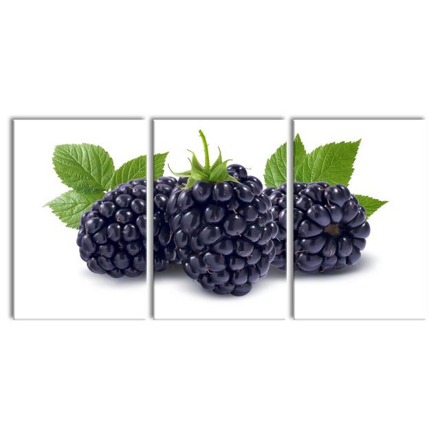 'Delicious Blackberries' Multi-Piece Image on Canvas East Urban Home Size: 120cm H x 240cm W on Productcaster.