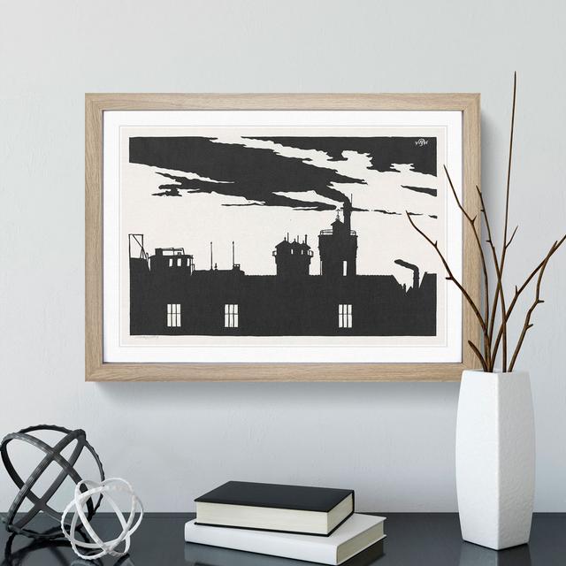 Silhouette of a Town by Samuel De Mesquita - Picture Frame Painting East Urban Home Size: 48cm H x 65cm W x 2cm D, Frame Option: Oak Framed on Productcaster.