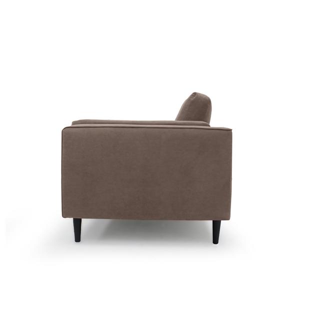 Deavian 2 Seater Loveseat Sofa Ebern Designs Upholstery Colour: Taupe, Leg Colour: Black on Productcaster.