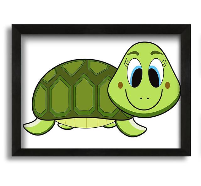 Happy Turtle White - Picture Frame Painting on Canvas Harriet Bee on Productcaster.