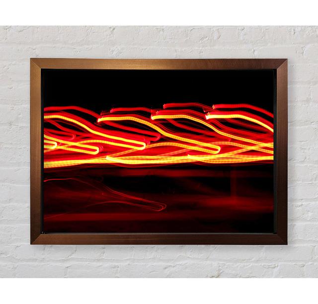 Red Light Beams Framed Print Ivy Bronx Size: 42cm H x 59.7cm W x 3.4cm D on Productcaster.