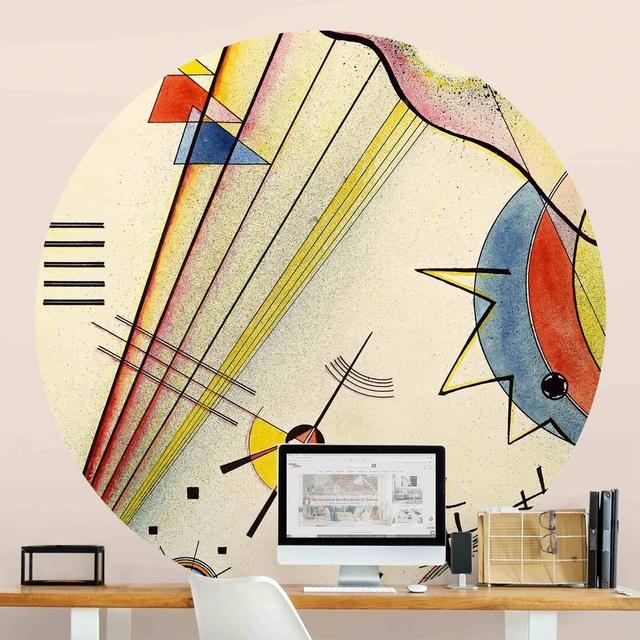 Round wallpaper self-adhesive - Wassily Kandinsky - Clear connection Maturi Size: 244cm L x 244cm W on Productcaster.