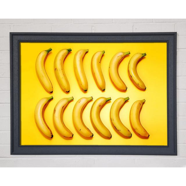 Banana Line-up - Print Ebern Designs Size: 84.1cm H x 118.9cm W x 1.5cm D on Productcaster.