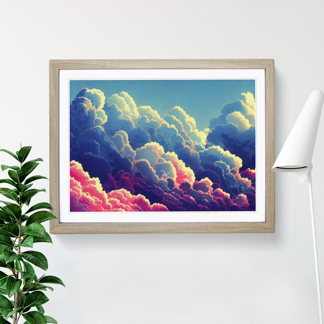 Watercolour Cloudy Sky Vol.2 - Single Picture Frame Print 17 Stories Frame Colour: Oak Framed, Size: 34cm H x 46cm W x 2cm D on Productcaster.