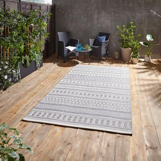 Natoya Machine Woven Grey/Cream Rug Bloomsbury Market Rug Size: Rectangle 160 x 220cm on Productcaster.