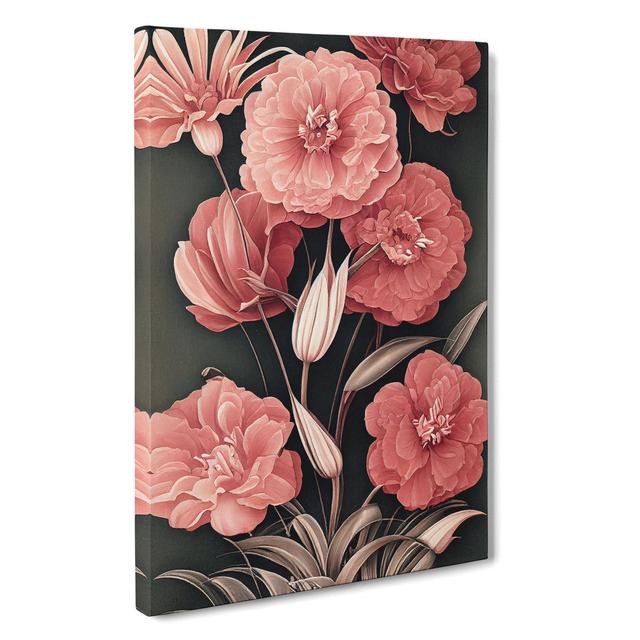 Uplifting Flowers - Print 17 Stories Format: Wrapped Canvas, Size: 50cm H x 35cm W x 3cm D, Matte Colour: No Matte on Productcaster.