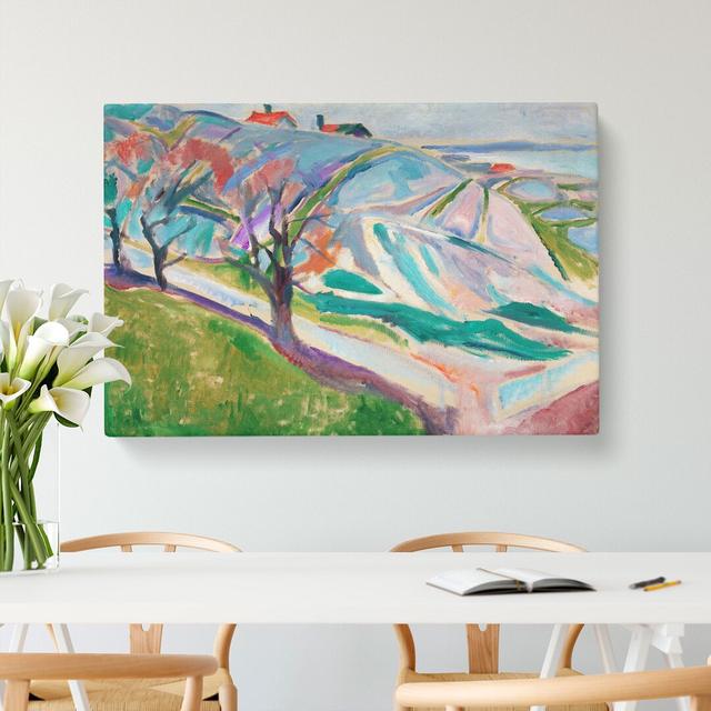 Landscape Of Kragero by Edvard Munch - Wrapped Canvas Painting East Urban Home Size: 60cm H x 91cm W x 3cm D on Productcaster.