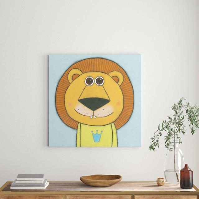 "Lion" by Tatijana Lawrence Painting Print on Wrapped Canvas East Urban Home Size: 81cm H x 81cm W x 3.81cm D on Productcaster.