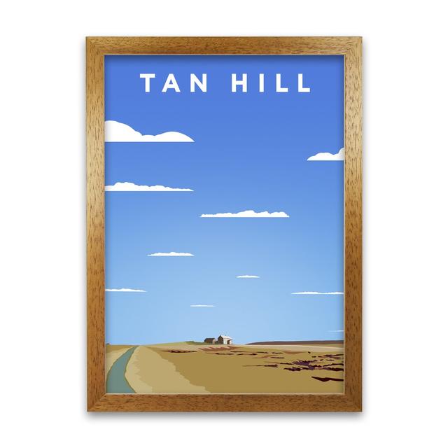 Tan Hill by Richard O'Neill - Single Picture Frame Print 17 Stories Size: 42 cm H x 29.7 cm W, Frame Options: Honey Oak on Productcaster.