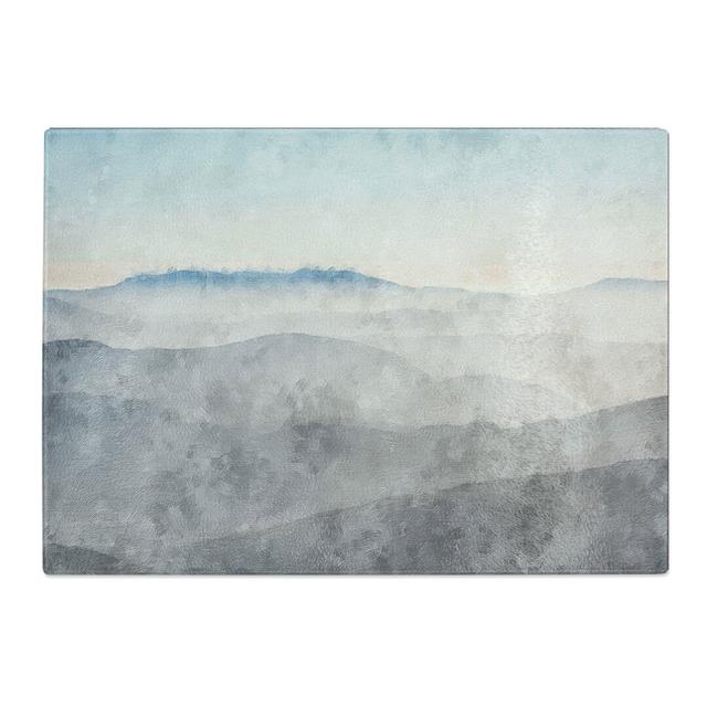 Tempered Glass Mist over Snowdonia in Wales Chopping Board East Urban Home Size: 28.5 cm x 39 cm on Productcaster.