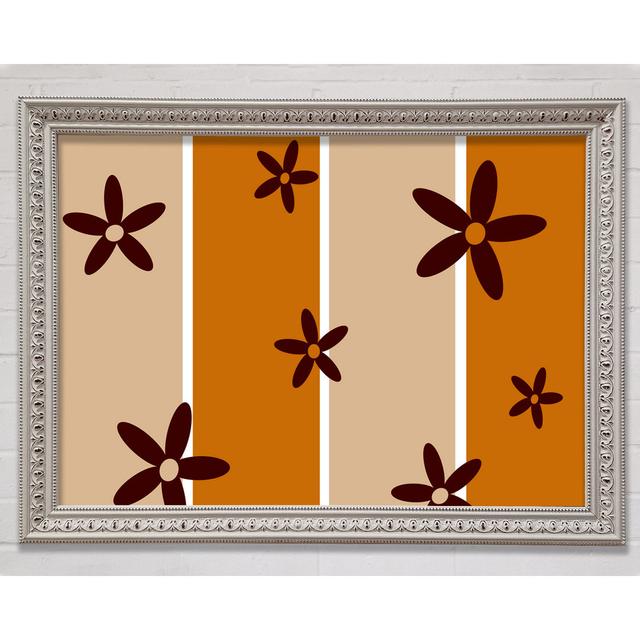 Chocolate Daisy Stripes - Single Picture Frame Print Bright Star Size: 84.1cm H x 118.9cm W on Productcaster.