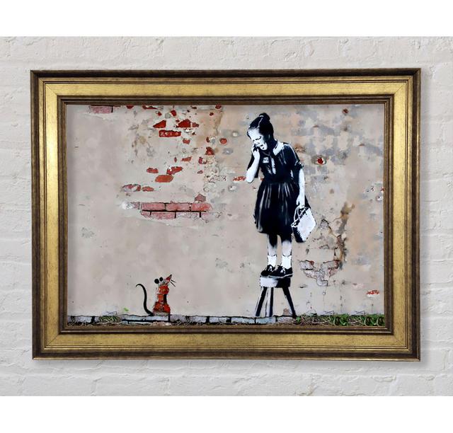 Scared Of The Mouse Framed Print Ivy Bronx Size: 42cm H x 59.7cm W x 8cm D on Productcaster.