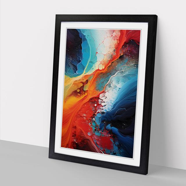 Stream Abstract No.2 - Single Picture Frame Art Prints on Wood Metro Lane Format: Black, Size: 46" H x 34" W x 2" D on Productcaster.