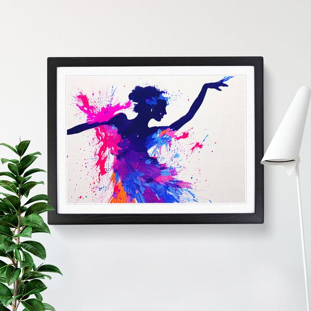 XH1022-10285X Woman Dancer Painted Vol.3 Abstract - Single Picture Frame Print 17 Stories Size: 25cm H x 34cm W x 2cm D, Frame Colour: Black Framed on Productcaster.