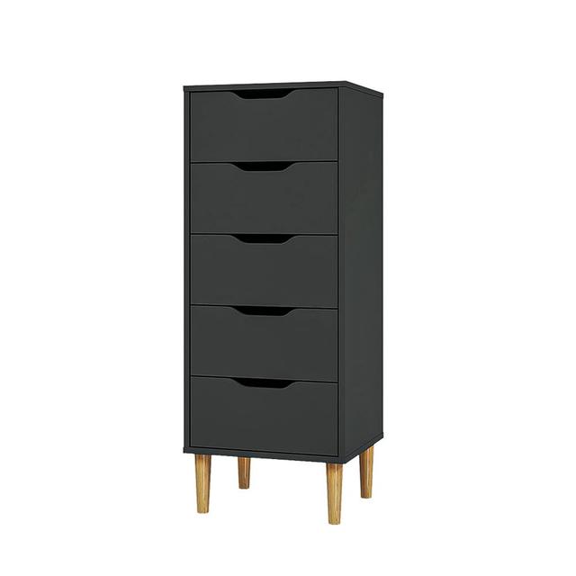 Merikay 5 - Drawer Chest of Drawers Ebern Designs Colour: Grey on Productcaster.