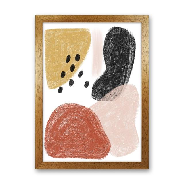 Dalia Chalk Black Polka Shapes by Pixy Paper - Painting Corrigan Studio Format: Oak Framed, Size: 42cm H x 29.7cm W x 3cm D on Productcaster.