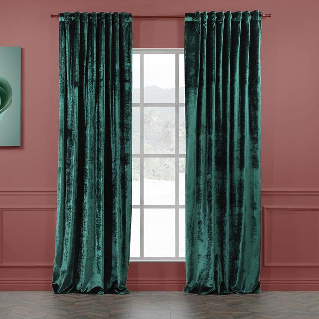 Vorhang-Set mit Stangendurchzug, blickdicht Lilijan Home & Curtain Farbe: Dunkelgrün, Panel-Größe: 280 cm B x 175 cm T on Productcaster.