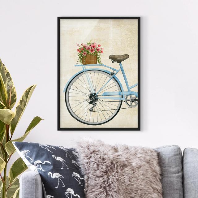 Flower Courier II - Picture Frame Painting Rosalind Wheeler Frame Option: Black Framed, Size: 55cm H x 40cm W x 2cm D on Productcaster.