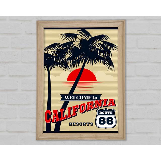 Welcome To California - Print 17 Stories Size: 42cm H x 29.7cm W on Productcaster.