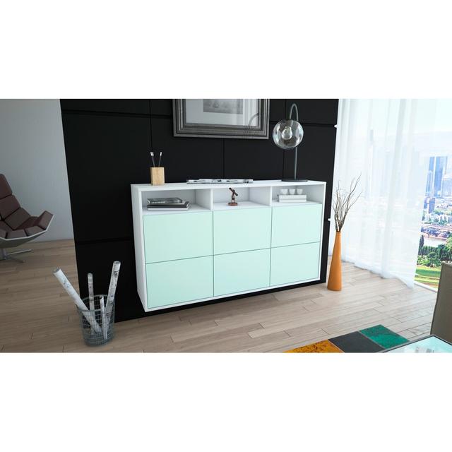 Jaydon Sideboard Brayden Studio Colour (Body/Front): White/Light Blue on Productcaster.