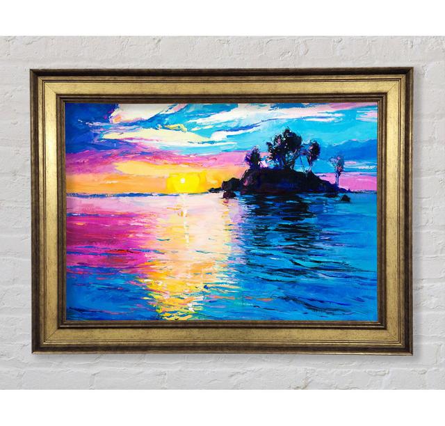 Perfect Yellow Sunset - Single Picture Frame Art Prints Bright Star Size: 21cm H x 42cm W x 8cm D on Productcaster.