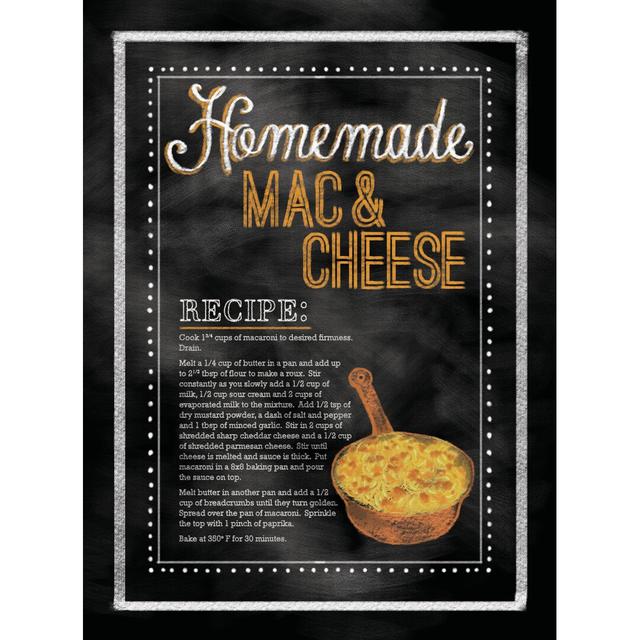 Homemade Mac and Chee - Wrapped Canvas Textual Art Print Maturi Size: 76cm H x 51cm W x 3.8cm D on Productcaster.