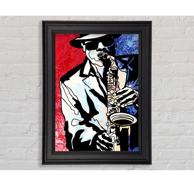 Saxaphone Blues - Print Ophelia & Co. Format: Natural Framed Paper, Size: 42cm H x 29.7cm W x 8cm D on Productcaster.