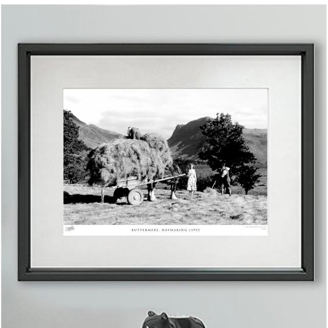 'Buttermere, Haymaking C1955' by Francis Frith - Picture Frame Photograph Print on Paper The Francis Frith Collection Size: 28cm H x 36cm W x 2.3cm D on Productcaster.