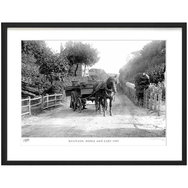 Melplash, Horse And Cart 1907 by Francis Frith - Single Picture Frame Print The Francis Frith Collection Size: 45cm H x 60cm W x 2.3cm D on Productcaster.