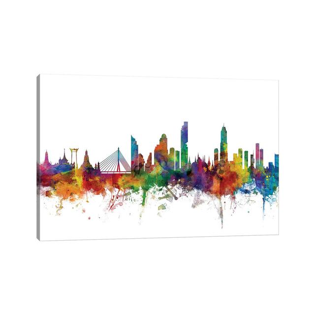 Bangkok, Thailand Skyline by Michael Tompsett - Wrapped Canvas Art Prints Latitude Run Size: 30.48cm H x 45.72cm W x 1.91cm D on Productcaster.