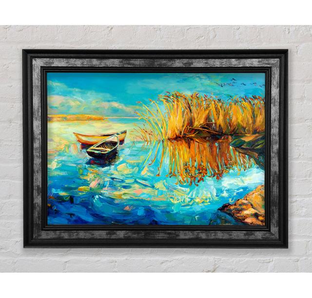 Twin Sailboat Reflections - Single Picture Frame Art Prints Bright Star Size: 100.1cm H x 141.4cm W on Productcaster.