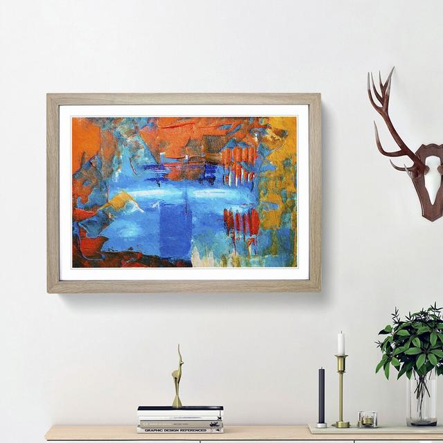 Abstract Vol.191 by S.Johnson - Picture Frame Painting Print on Paper East Urban Home Frame Option: Oak Framed, Size: 45cm H x 63cm W x 2cm D on Productcaster.