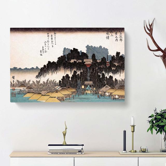 Vesper Bells at Ikegami by Utagawa Hiroshige - Wrapped Canvas Painting Print East Urban Home Size: 35cm H x 50cm W x 3cm D on Productcaster.