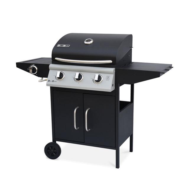 3-burner Gas Barbecue With 1 Side Burner And Cover Alice's Garden on Productcaster.