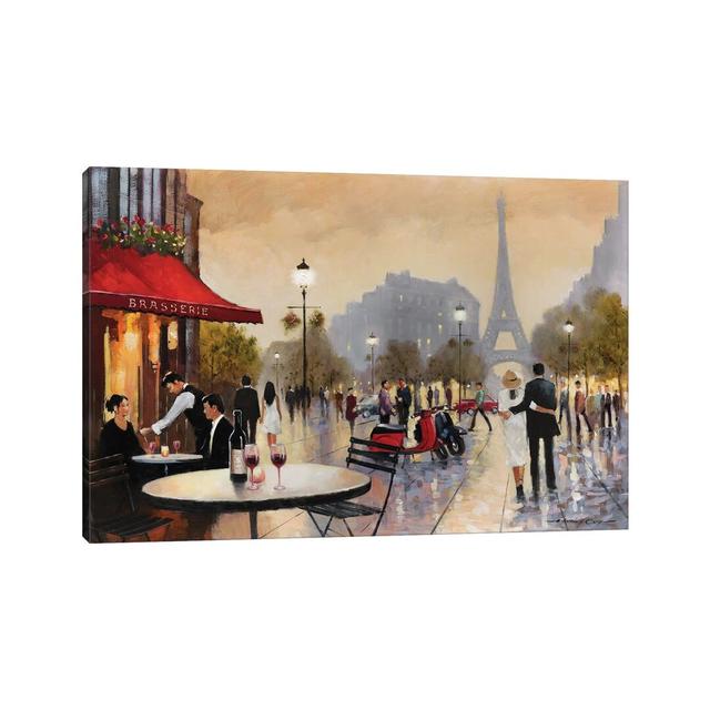 Paris Stroll by E.A. Orme - Painting on Canvas Ebern Designs Format: Wrapped Canvas, Size: 20.32cm H x 30.48cm W x 1.91cm D on Productcaster.