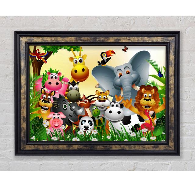 Safari Animal Friends 1 - Single Picture Frame Art Prints Rosalind Wheeler Size: 21cm H x 42cm W on Productcaster.