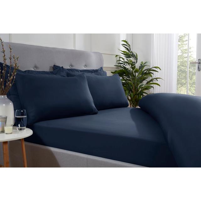 Armistead Microfibre Fitted Sheet Latitude Run Colour: Navy, Size: Single (3') on Productcaster.