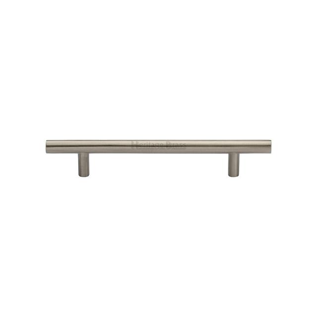 Cabinet Bar Handle Heritage Brass Size: 26.7cm H x 1.1cm W x 3.2cm D, Finish: Satin Nickel on Productcaster.