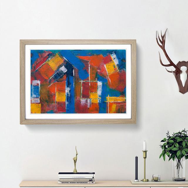 Abstract Art Painting Vol.465 by S.Johnson - Picture Frame Painting Print East Urban Home Frame Option: Oak Framed, Size: 27cm H x 36cm W x 2cm D on Productcaster.