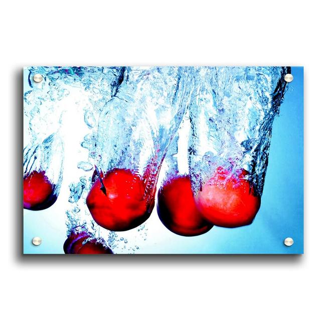 Red Fruit Splash Portrait - Unframed Photograph Print on Acrylic East Urban Home Size: 21cm H x 29.7cm W on Productcaster.