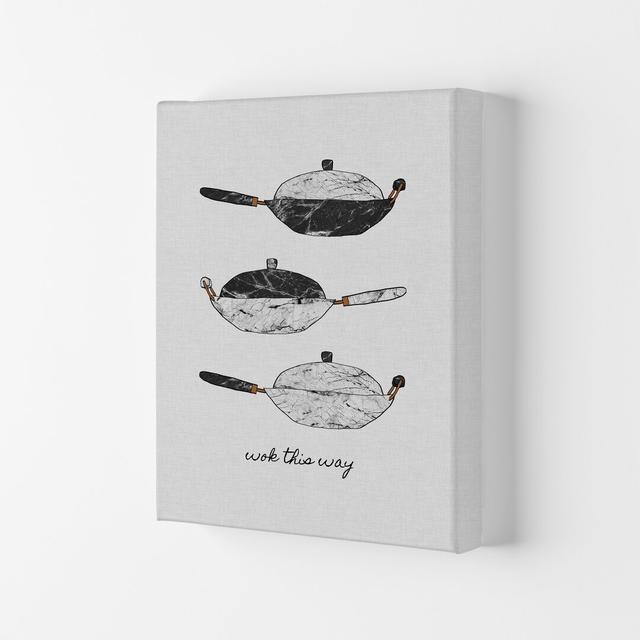 Wok This Way - Graphic Art Print on Paper East Urban Home Format: Wrapped Canvas, Size: 59.4cm H x 42cm W x 4cm D on Productcaster.