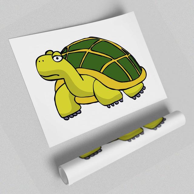 Big Turtle Paper Print East Urban Home Colour: White, Size: 84.1cm H x 118.9cm W on Productcaster.