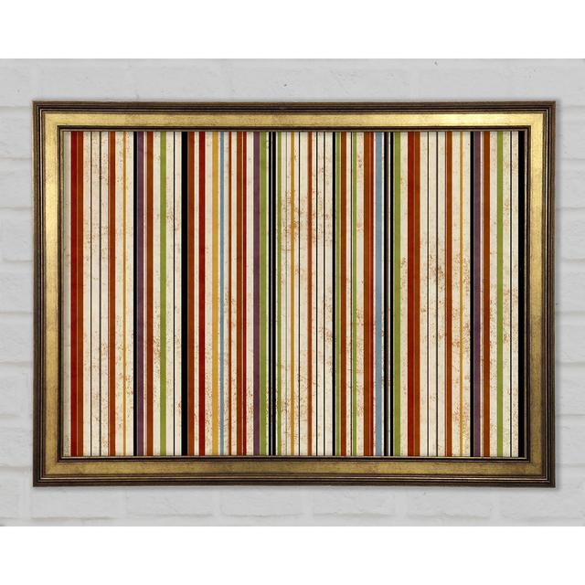 Halloween Stripes Framed Print Ivy Bronx Size: 42cm H x 59.7cm W x 1.5cm D on Productcaster.