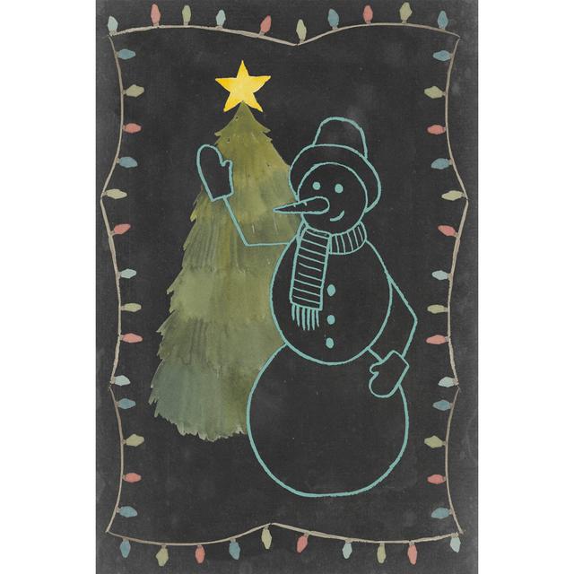 Chalkboard Snowman I by Grace Popp - Wrapped Canvas Painting The Seasonal Aisle Size: 46cm H x 30cm W on Productcaster.