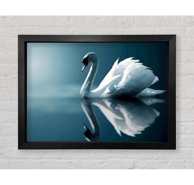 Reflections Of A Swan - Print Brayden Studio Format: Black Framed Paper, Size: 100.1cm H x 141.4cm W x 3.4cm D on Productcaster.