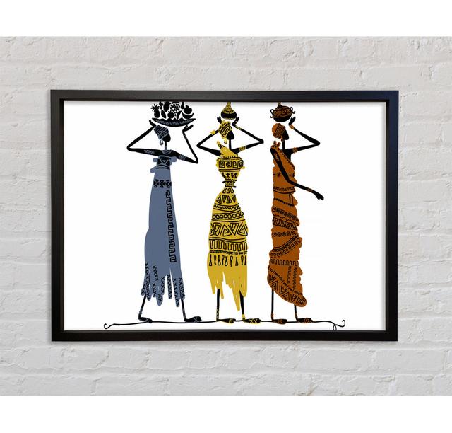 African Tribal Art 29 - Single Picture Frame Art Prints on Canvas Bright Star Size: 100cm H x 141.4cm W x 3.3cm D on Productcaster.