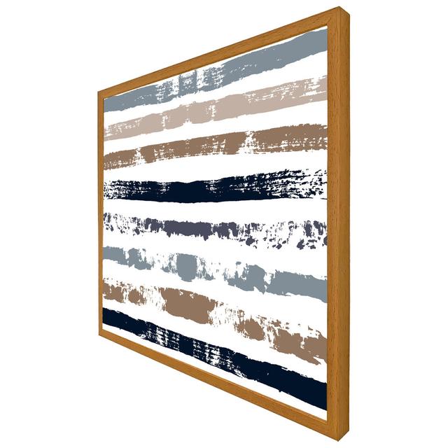 Atthia Brush Strokes - Single Picture Frame Print Metro Lane Size: 41cm H x 41cm W x 4cm D, Format: Oak Framed on Productcaster.