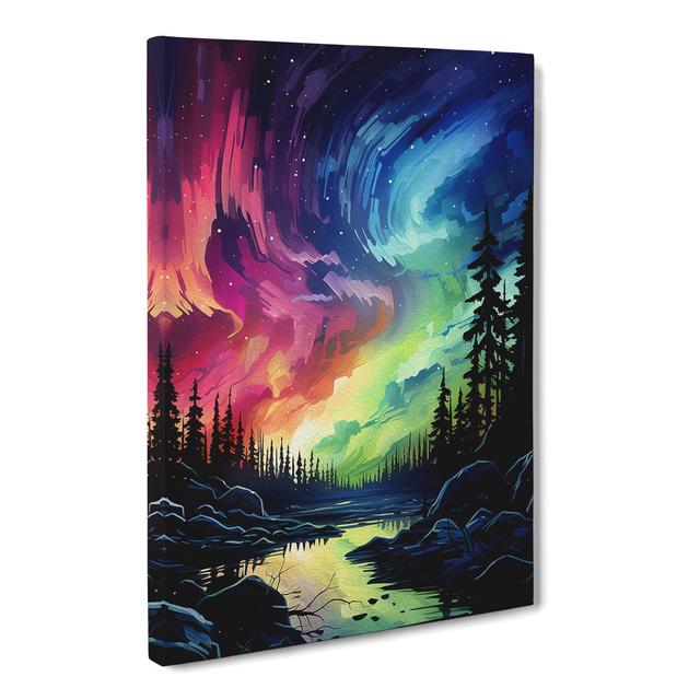 Northern Lights Dadaism - Print Alpen Home Size: 50cm H x 35cm W x 3cm D on Productcaster.